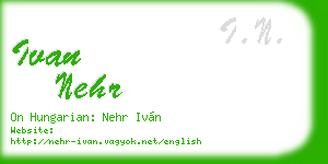ivan nehr business card